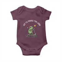 Funny Frog Christian Baby Onesie Off To Praise The Lord - Wonder Print Shop