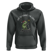 Funny Frog Christian Hoodie Off To Praise The Lord - Wonder Print Shop