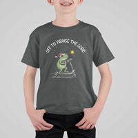 Funny Frog Christian T Shirt For Kid Off To Praise The Lord - Wonder Print Shop
