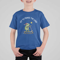 Funny Frog Christian T Shirt For Kid Off To Praise The Lord - Wonder Print Shop