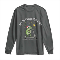 Funny Frog Christian Long Sleeve Shirt Off To Praise The Lord - Wonder Print Shop