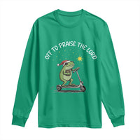 Funny Frog Christian Long Sleeve Shirt Off To Praise The Lord - Wonder Print Shop