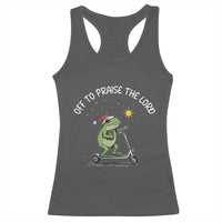 Funny Frog Christian Racerback Tank Top Off To Praise The Lord - Wonder Print Shop