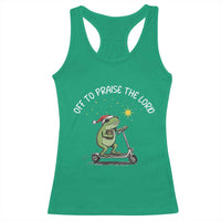 Funny Frog Christian Racerback Tank Top Off To Praise The Lord - Wonder Print Shop