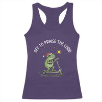 Funny Frog Christian Racerback Tank Top Off To Praise The Lord - Wonder Print Shop