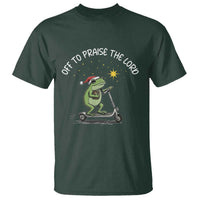 Funny Frog Christian T Shirt Off To Praise The Lord - Wonder Print Shop