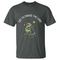 Funny Frog Christian T Shirt Off To Praise The Lord - Wonder Print Shop