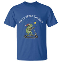 Funny Frog Christian T Shirt Off To Praise The Lord - Wonder Print Shop
