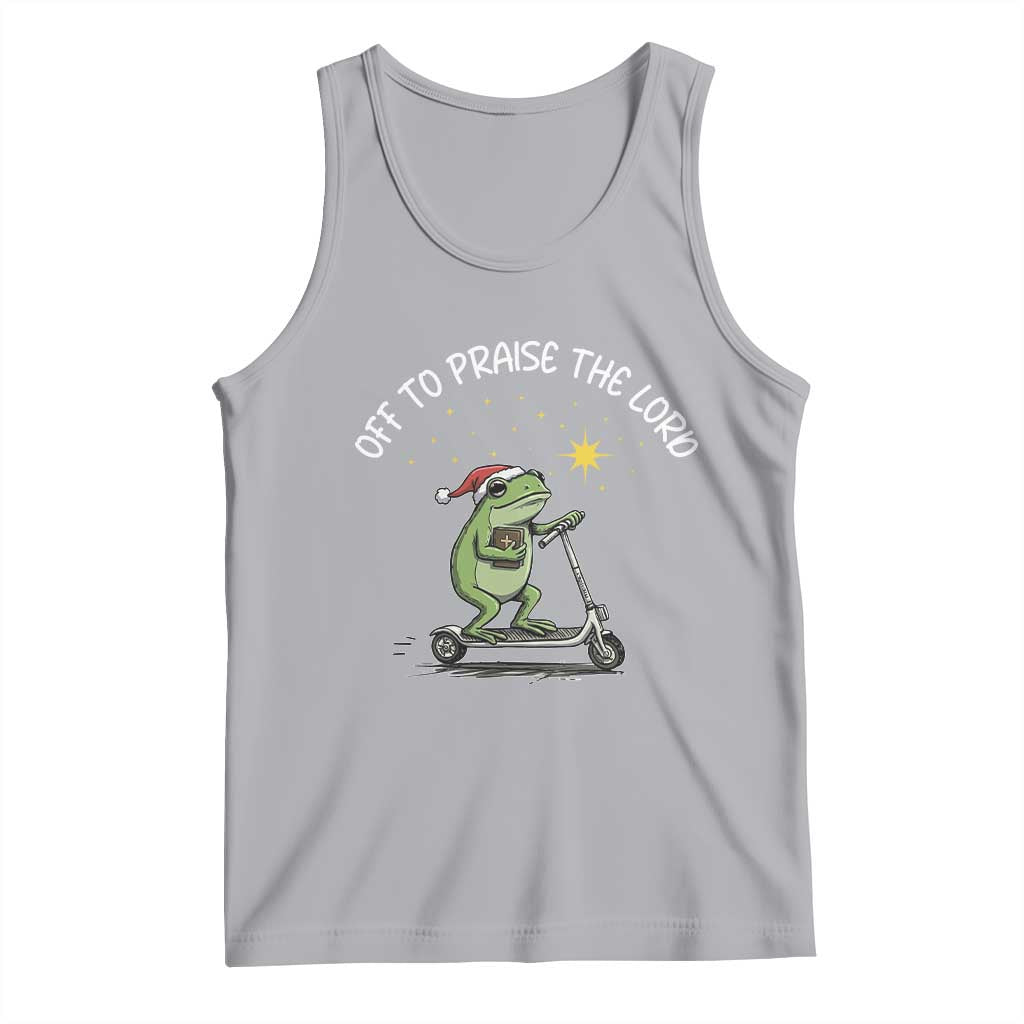 Funny Frog Christian Tank Top Off To Praise The Lord - Wonder Print Shop