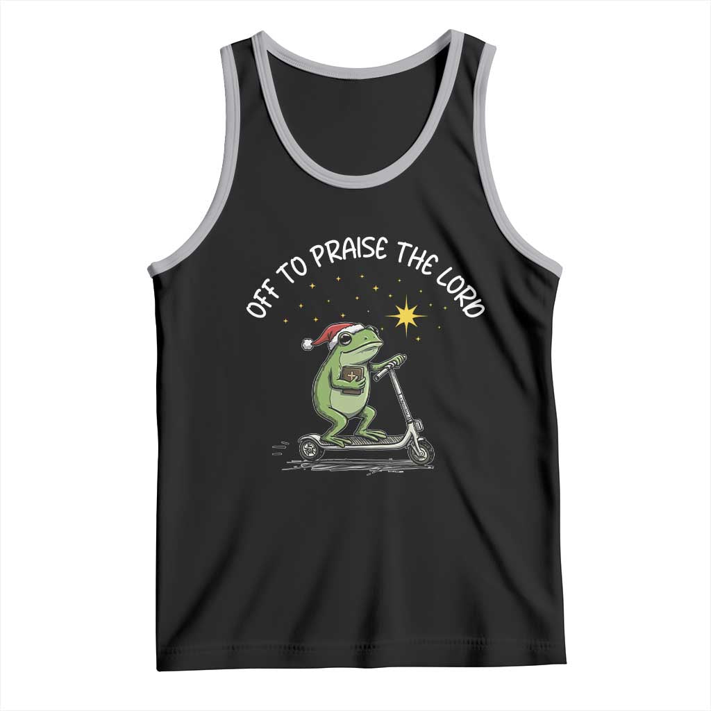 Funny Frog Christian Tank Top Off To Praise The Lord - Wonder Print Shop