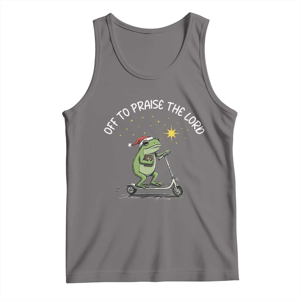 Funny Frog Christian Tank Top Off To Praise The Lord - Wonder Print Shop
