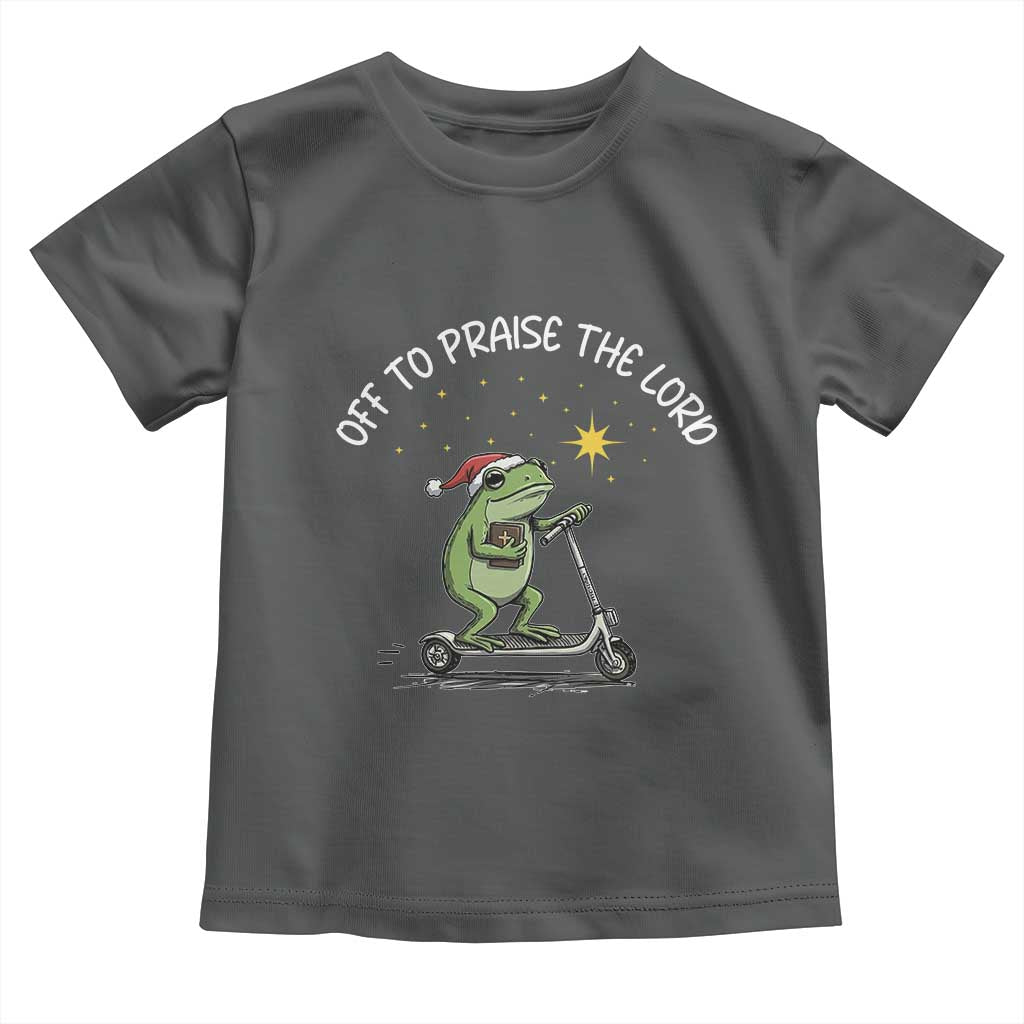 Funny Frog Christian Toddler T Shirt Off To Praise The Lord - Wonder Print Shop
