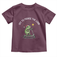 Funny Frog Christian Toddler T Shirt Off To Praise The Lord - Wonder Print Shop