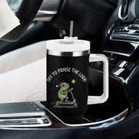 Funny Frog Christian Tumbler With Handle Off To Praise The Lord - Wonder Print Shop