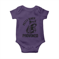 Petty When Provoked Baby Onesie Funny Raccoon Meme - Wonder Print Shop