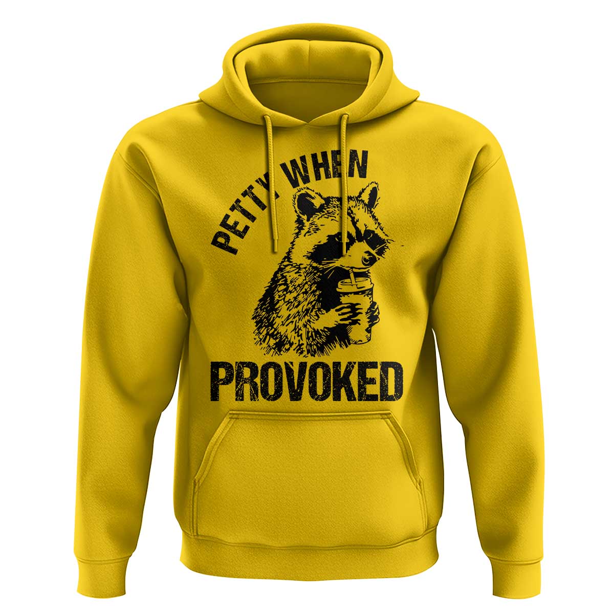 Petty When Provoked Hoodie Funny Raccoon Meme - Wonder Print Shop