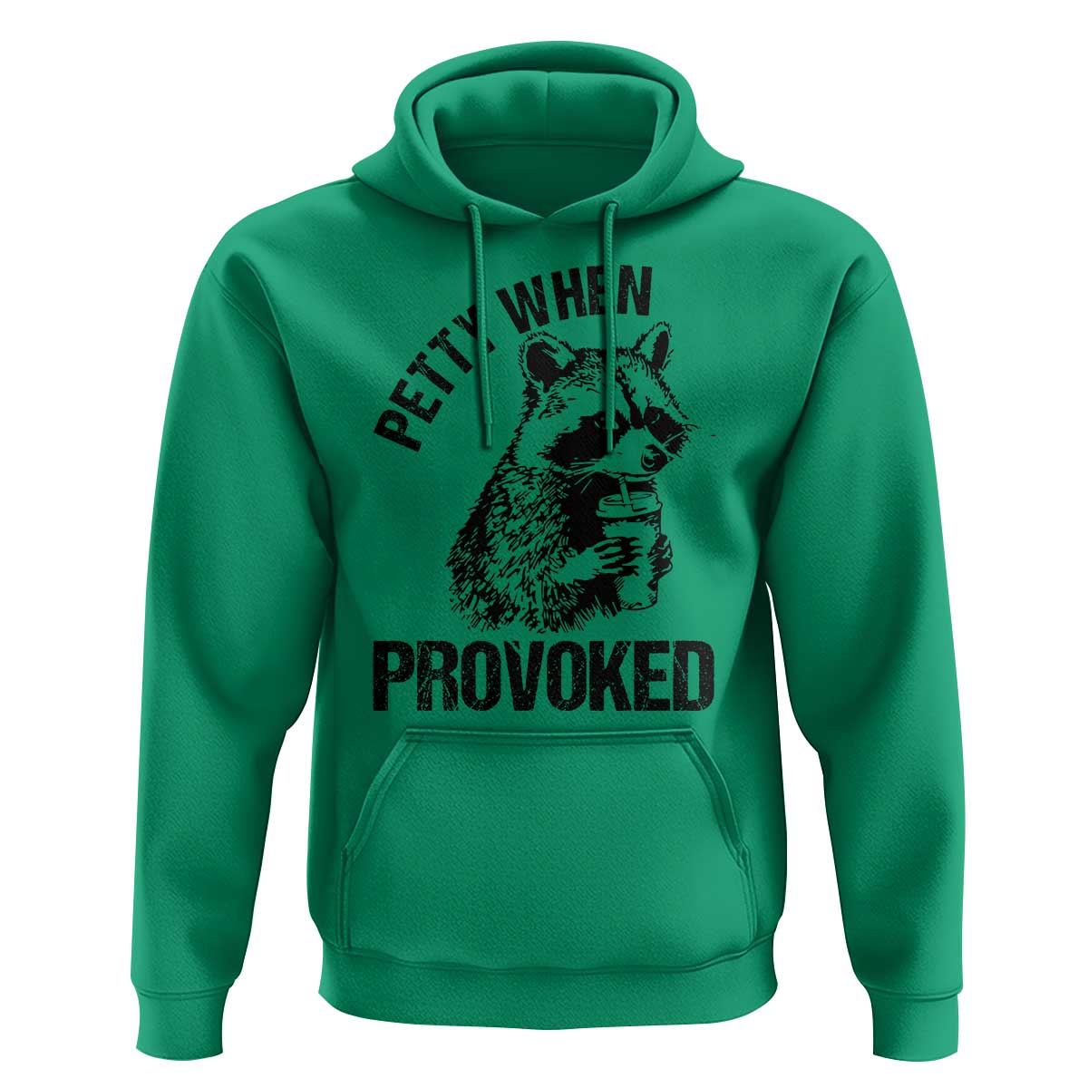 Petty When Provoked Hoodie Funny Raccoon Meme - Wonder Print Shop