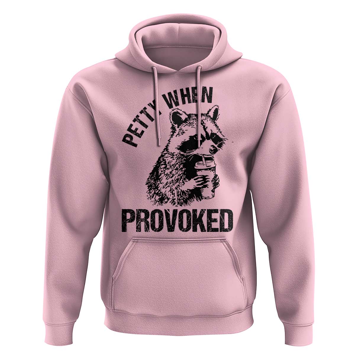 Petty When Provoked Hoodie Funny Raccoon Meme - Wonder Print Shop
