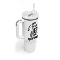 Petty When Provoked Tumbler With Handle Funny Raccoon Meme - Wonder Print Shop