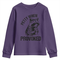 Petty When Provoked Youth Sweatshirt Funny Raccoon Meme - Wonder Print Shop