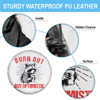 Burnt Out But Optimistic Spare Tire Cover Funny Raccoon Meme - Wonder Print Shop