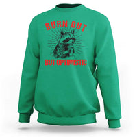 Burnt Out But Optimistic Sweatshirt Funny Raccoon Meme - Wonder Print Shop