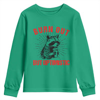Burnt Out But Optimistic Youth Sweatshirt Funny Raccoon Meme - Wonder Print Shop