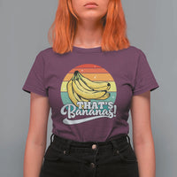That's Bananas T Shirt For Women Funny Banana Lover Saying - Wonder Print Shop