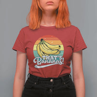 That's Bananas T Shirt For Women Funny Banana Lover Saying - Wonder Print Shop