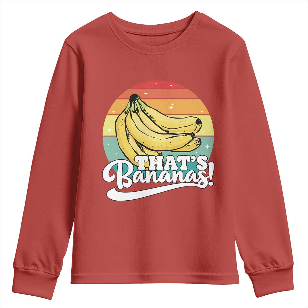 That's Bananas Youth Sweatshirt Funny Banana Lover Saying - Wonder Print Shop