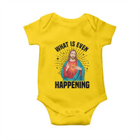What Is Even Happening Baby Onesie Funny Christian - Wonder Print Shop