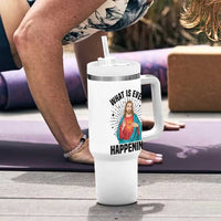 What Is Even Happening Tumbler With Handle Funny Christian - Wonder Print Shop
