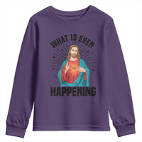 What Is Even Happening Youth Sweatshirt Funny Christian - Wonder Print Shop