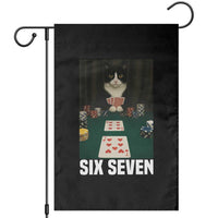 67 Poker Cat Garden Flag Funny Six Seven Meme - Wonder Print Shop