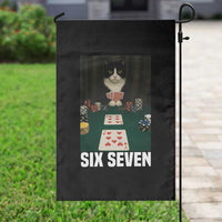 67 Poker Cat Garden Flag Funny Six Seven Meme - Wonder Print Shop