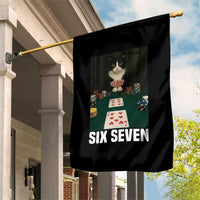 67 Poker Cat Garden Flag Funny Six Seven Meme - Wonder Print Shop