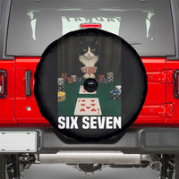 67 Poker Cat Spare Tire Cover Funny Six Seven Meme - Wonder Print Shop
