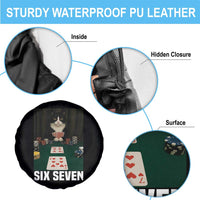 67 Poker Cat Spare Tire Cover Funny Six Seven Meme - Wonder Print Shop