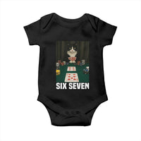 67 Poker Cat Baby Onesie Funny Six Seven Meme - Wonder Print Shop