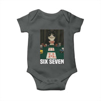 67 Poker Cat Baby Onesie Funny Six Seven Meme - Wonder Print Shop