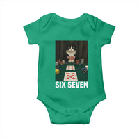67 Poker Cat Baby Onesie Funny Six Seven Meme - Wonder Print Shop