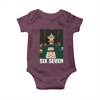 67 Poker Cat Baby Onesie Funny Six Seven Meme - Wonder Print Shop