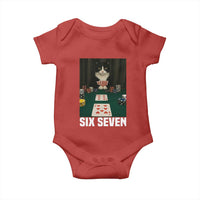 67 Poker Cat Baby Onesie Funny Six Seven Meme - Wonder Print Shop