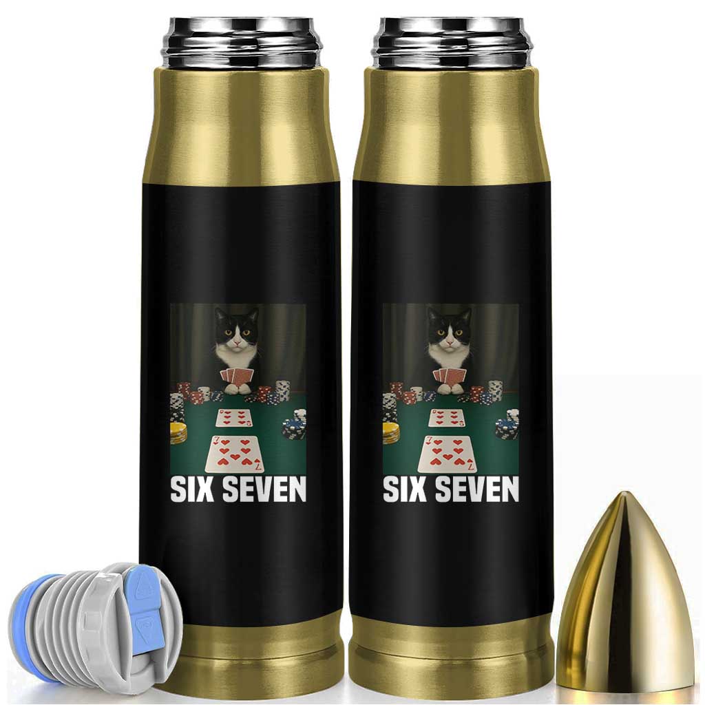67 Poker Cat Bullet Tumbler Funny Six Seven Meme - Wonder Print Shop