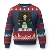 67 Poker Cat Ugly Christmas Sweater Funny Six Seven Meme - Wonder Print Shop