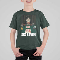 67 Poker Cat T Shirt For Kid Funny Six Seven Meme - Wonder Print Shop