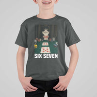 67 Poker Cat T Shirt For Kid Funny Six Seven Meme - Wonder Print Shop
