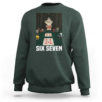 67 Poker Cat Sweatshirt Funny Six Seven Meme - Wonder Print Shop