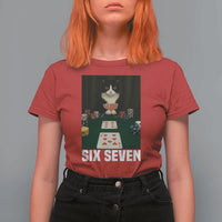 67 Poker Cat T Shirt For Women Funny Six Seven Meme - Wonder Print Shop