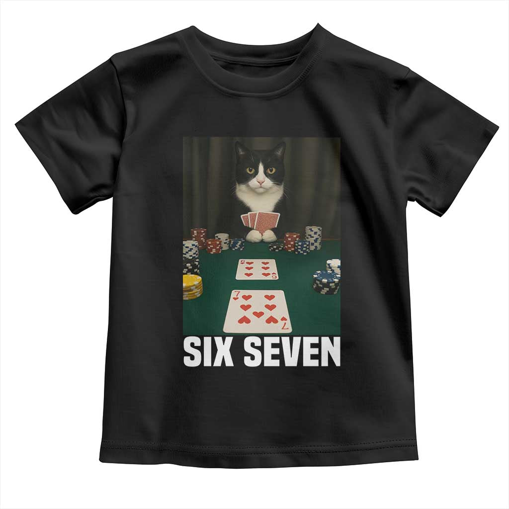 67 Poker Cat Toddler T Shirt Funny Six Seven Meme - Wonder Print Shop